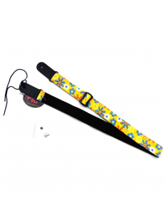 Ukulele Strap flower gialla
