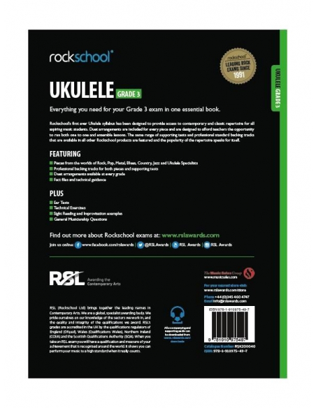 BOOK - Rockschool Ukulele - Grade 3