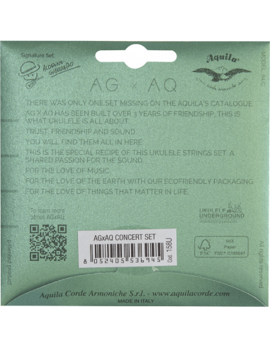 UKULELE - AGxAQ® Concert 158U REGULAR, Key of...