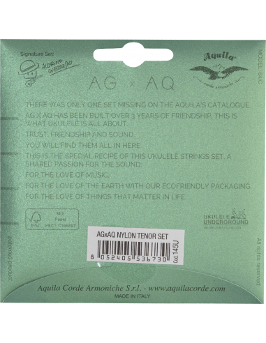 UKULELE - AGxAQ® REGULAR 145U CONTENT, Key of...