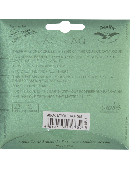 UKULELE - AGxAQ® REGULAR 145U CONTENT, Key of C, GCEA
