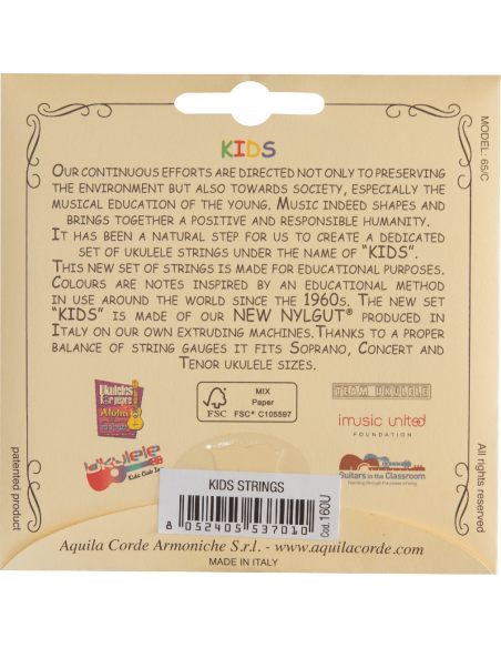 UKULELE - Kids® 160UKey of C - GCEA High G without book and sticker