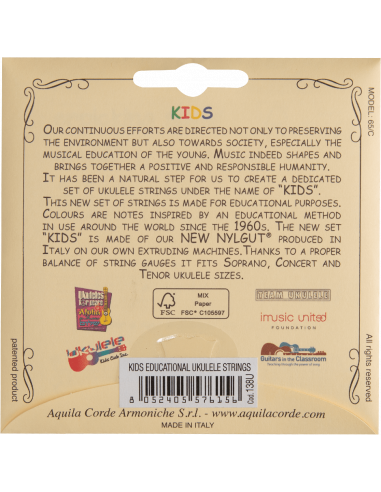 UKULELE - Kids® SOPRANO 138U Key of C - GCEA