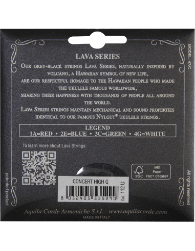 UKULELE - LAVA SERIES® CONCERTO 112U Key of C –...