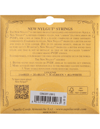 CORDE UKULELE CONCERTO - NEW NYLGUT® - SET LOW...