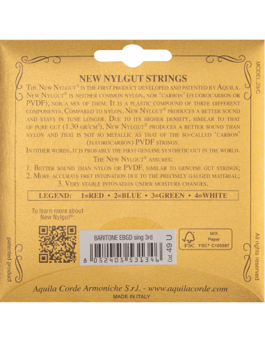 UKULELE - NEW NYLGUT® Single string spun 3rd...