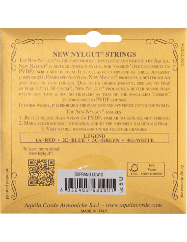 UKULELE - NEW NYLGUT® SOPRANO LOW-G (1 wound...