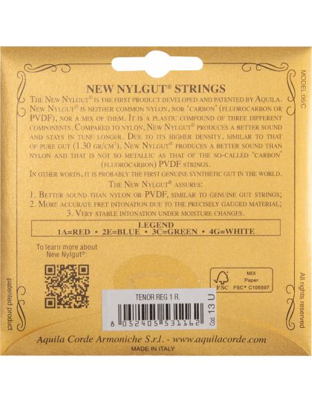 UKULELE - NEW NYLGUT® REGULAR CONTENT (1 spun) GCEA Code 13U