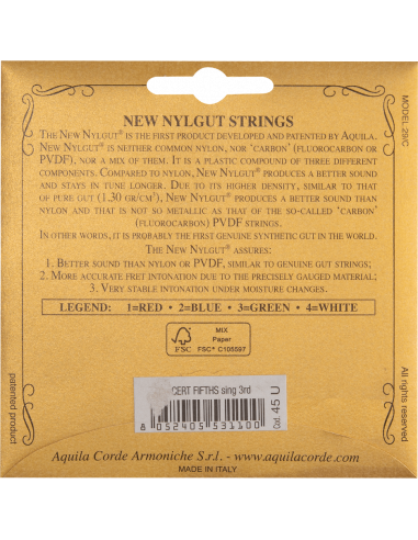 UKULELE - NEW NYLGUT® Single string spun 3rd...