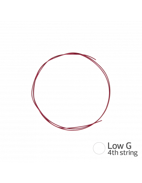 CORDE UKULELE CONCERTO - CORDA SINGOLA 4th LOW G filata rame verniciato RED SERIES® - cod. 135U