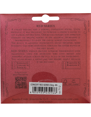 CORDE UKULELE CONCERTO - CORDA SINGOLA 4th LOW...