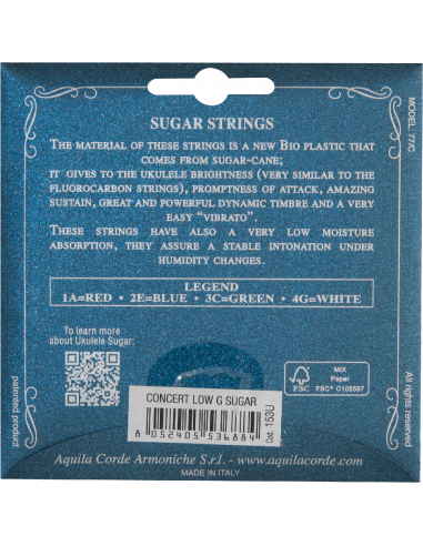 CORDE UKULELE CONCERTO - SUGAR® - SET LOW G -...