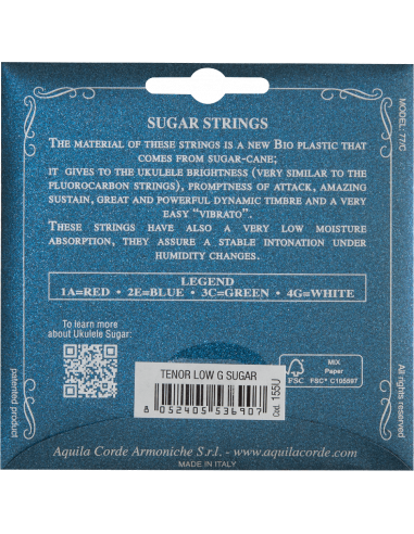 CORDE UKULELE TENORE -  SUGAR® - SET LOW G -...