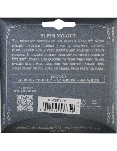 UKULELE - SUPERNYLGUT® CONCERTO LOW-G (1 SPUN)...