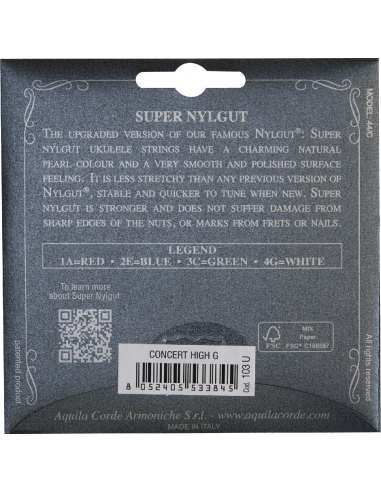 CORDE UKULELE CONCERTO - SUPERNYLGUT® - SET...