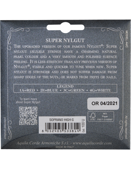 UKULELE - SUPERNYLGUT® REGULAR SOPRANO - SET GCEA 100U