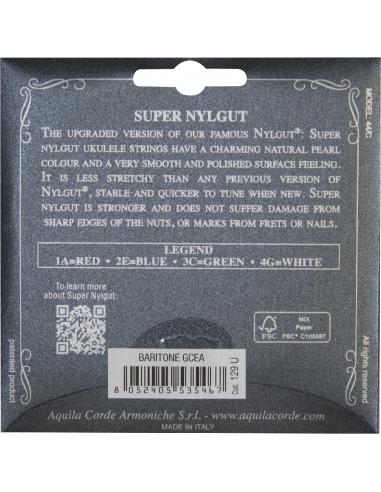 CORDE UKULELE BARITONE –  SUPERNYLGUT® - SET...