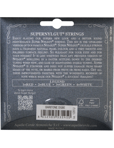 UKULELE - SUPERNYLGUT® Baritone DGBE (low D)...